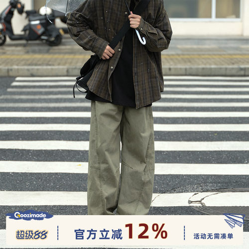 GOOZIMADE工装裤男日系男休闲裤