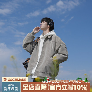 工装 港仔文艺男美式 棉服男款 冬季 皮夹克 皮衣外套男秋冬2025新款