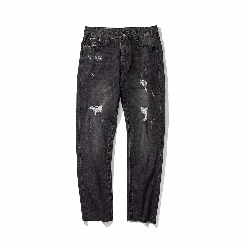 Jeans pour jeunesse droite en vrac en coton pour automne - Ref 1461862 Image 5