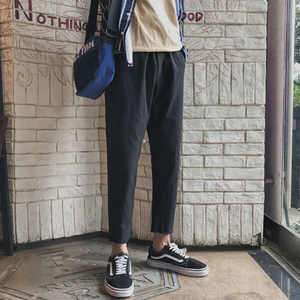韩版直筒修身休闲裤