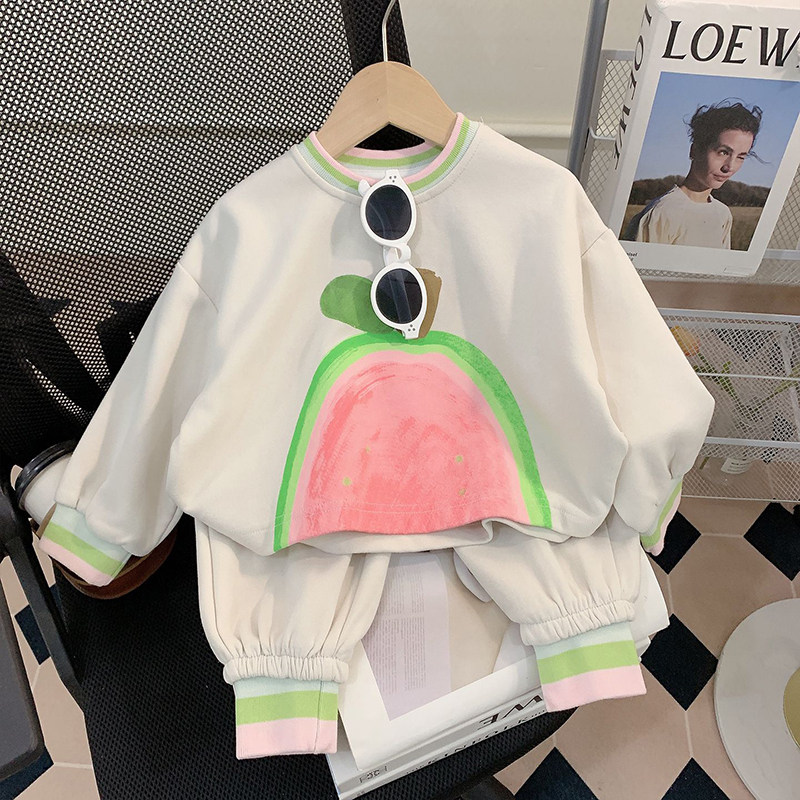 女童套装春秋季网红新款小清新儿童衣服女宝宝秋装卫衣运动两件套