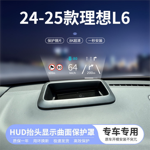 24-25款理想L6擡头显示曲面床包仪表HUD防尘盖汽车内饰改装