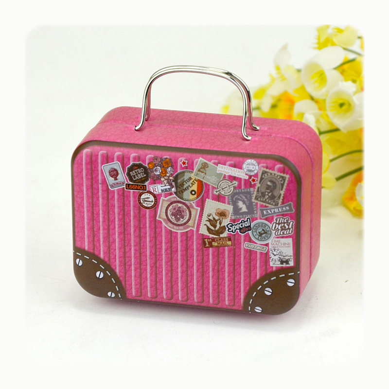 复古手提旅行箱喜糖盒美妆盒创意收纳手提包假睫毛马口铁盒包装盒,包装,马口铁盒,淘宝优惠券,粉丝福利购,淘宝优惠卷