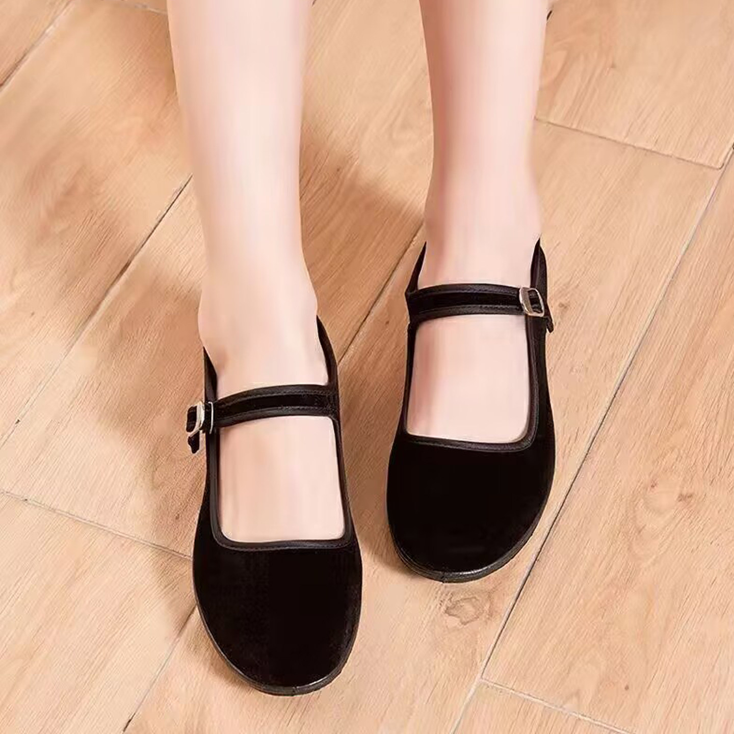 老北京布鞋女黑色平底软底防滑妈妈鞋31码32码33码34码小码工作鞋,女鞋,传统布鞋,淘宝优惠券,粉丝福利购,淘宝优惠卷