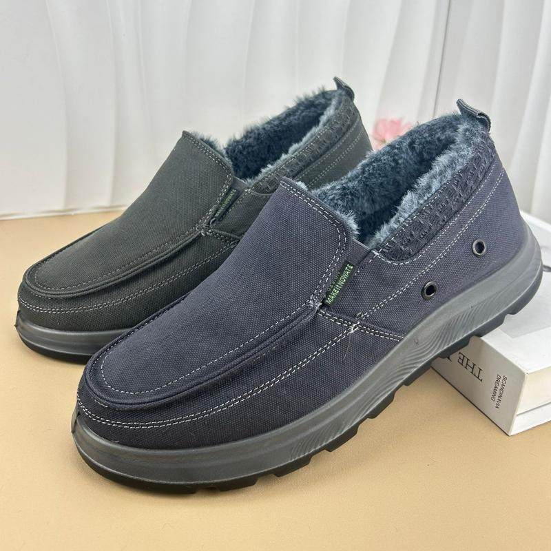 老北京布鞋帆布鞋男冬季加绒保暖一脚蹬休闲鞋软底防滑中年男棉鞋,流行男鞋,布鞋,淘宝优惠券,粉丝福利购,淘宝优惠卷