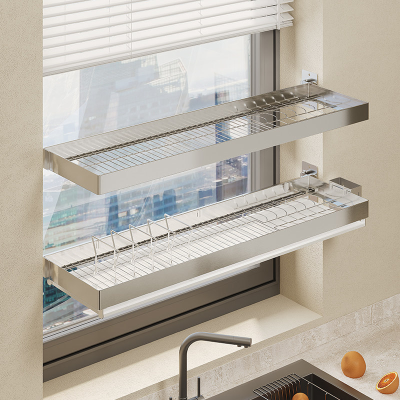 绩家 304不锈钢厨房窗台置物架墙上壁挂碗架沥水架水槽上方碗碟架,厨房/烹饪用具,厨房置物架/置物柜/角架,淘宝优惠券,粉丝福利购,淘宝优惠卷