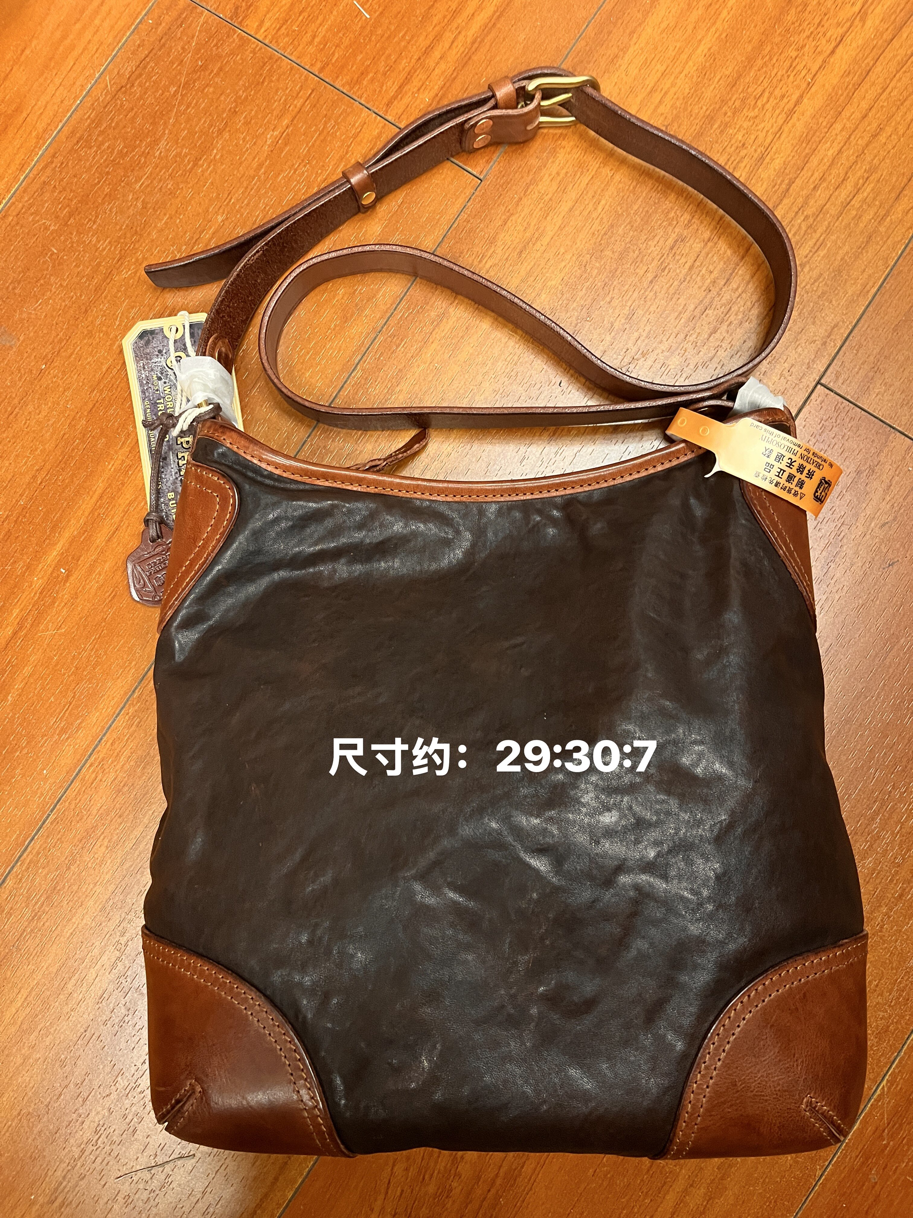 制道复古马皮男女款单肩斜挎包机车风坚版托特包休闲通勤包L13241