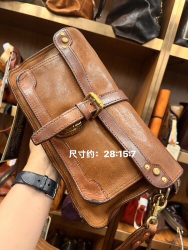 制道小鱼皮双肩带小包法棍包腋下包单肩斜挎包头层牛皮女包L14202