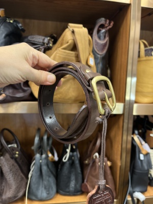 制道女款针扣黄铜扣2.2宽头层牛皮皮带腰带休闲三色