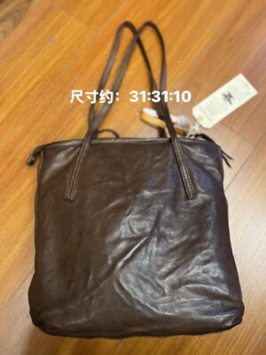 制道重工水洗马皮坚版托特包做旧复古真皮轻便女包通勤包L11260