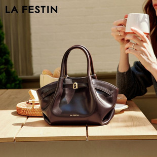 拉菲斯汀麂皮小懒包2026新款包夏季真皮单肩斜挎包通勤女包手提包