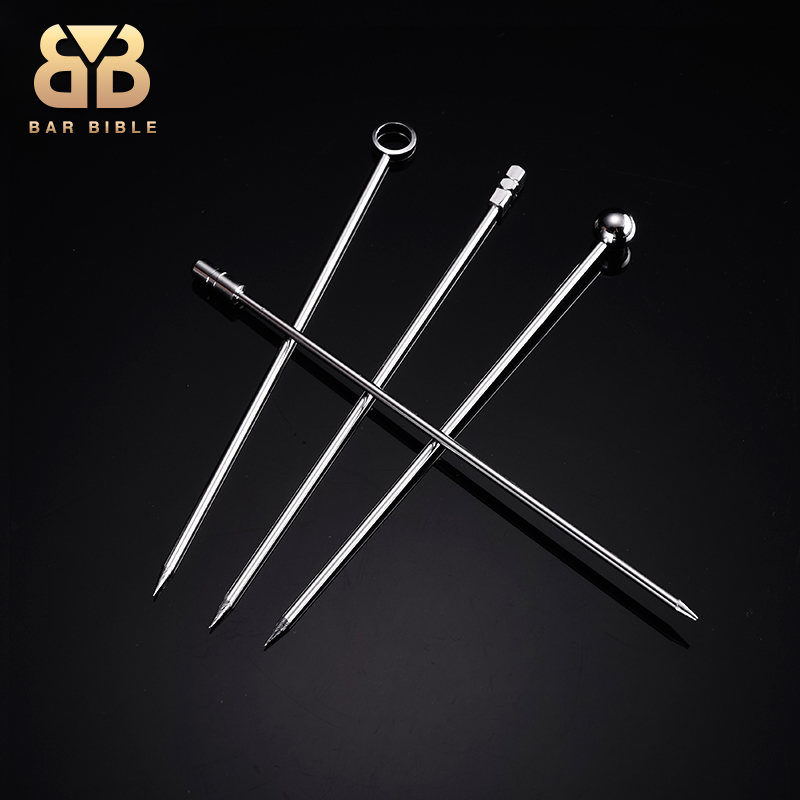 酒吧圣经 日式金色不锈钢酒签/水果签/鸡尾酒针/马天尼签/橄榄签