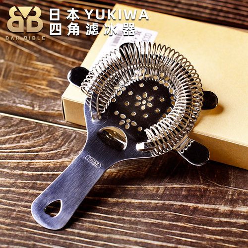 日本进口YUKIWA四角金色滤冰器