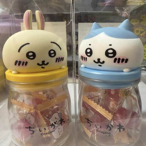 chiikawa小八乌萨奇玻璃糖果罐子