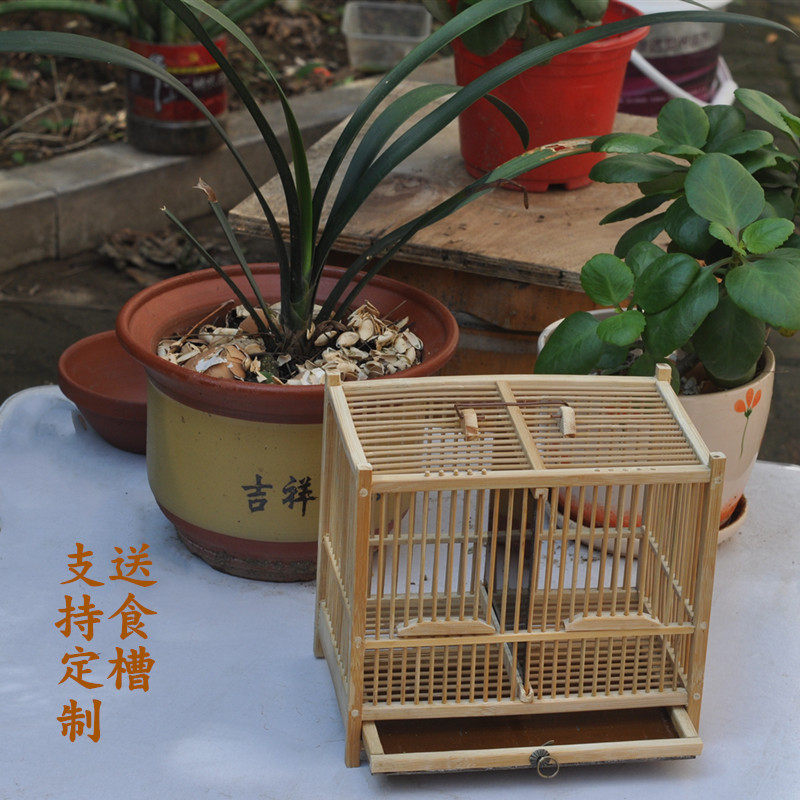 经典款两格竹笼纯手工天然竹制蝈蝈笼子鸣虫老人小孩礼品蛐蛐笼