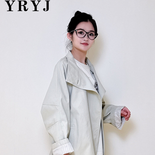 YRYJ商场同款2025春款通勤百搭休闲全棉收腰风衣外套女7451033961