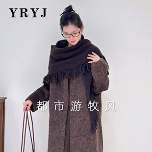 YRYJ2025秋冬新款双面羊毛大衣商场同款8354034211