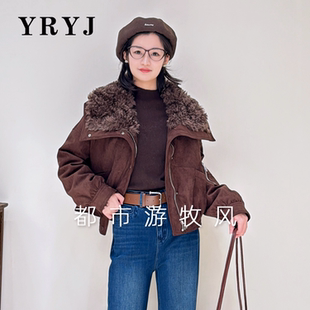 YRYJ2025秋冬新款麂皮绒羽绒服商场同款4354052240
