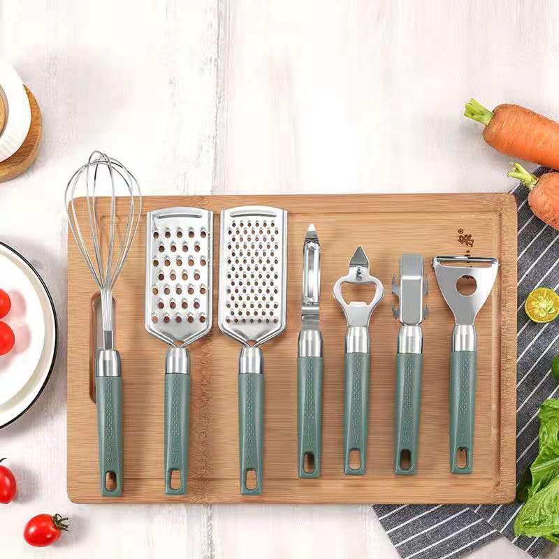 张小泉不锈钢刨皮刀刨丝器打蛋器开罐器提碗器菱锐优雅绿系列工具