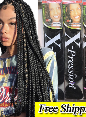 xpression braids hair twist jumbo braid假发大辫子非洲脏辫