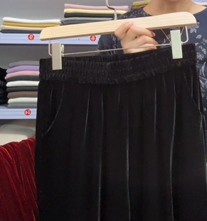 黑色臀围96高品蚕丝天丝绒