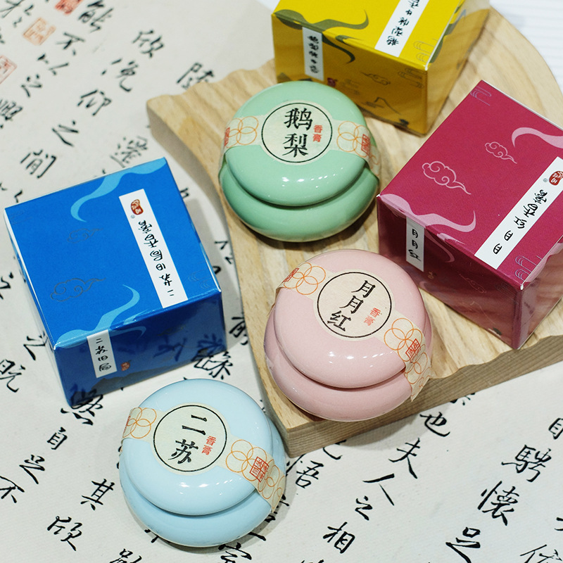 古风固体香膏国潮古典