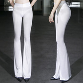 高弹野外美体裤 紧身显瘦微透喇叭裤 女床上超薄丝滑油亮性感鱼尾裤