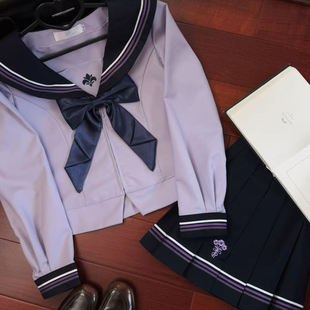 初樱社小紫堇双子长袖新款原创正版JK制服水手服淡紫学院校供套装