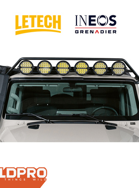 Letech | 英力士掷弹兵车顶灯架PCU圆灯辅助灯