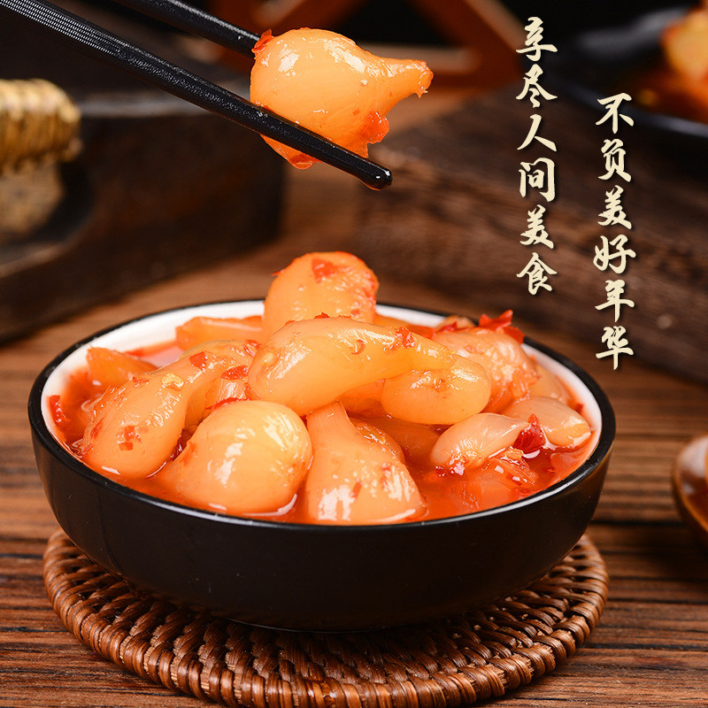 云南特产酸甜水晶藠头甜脆微辣傣家腌制咸菜下饭炒菜酸辣泡菜调料