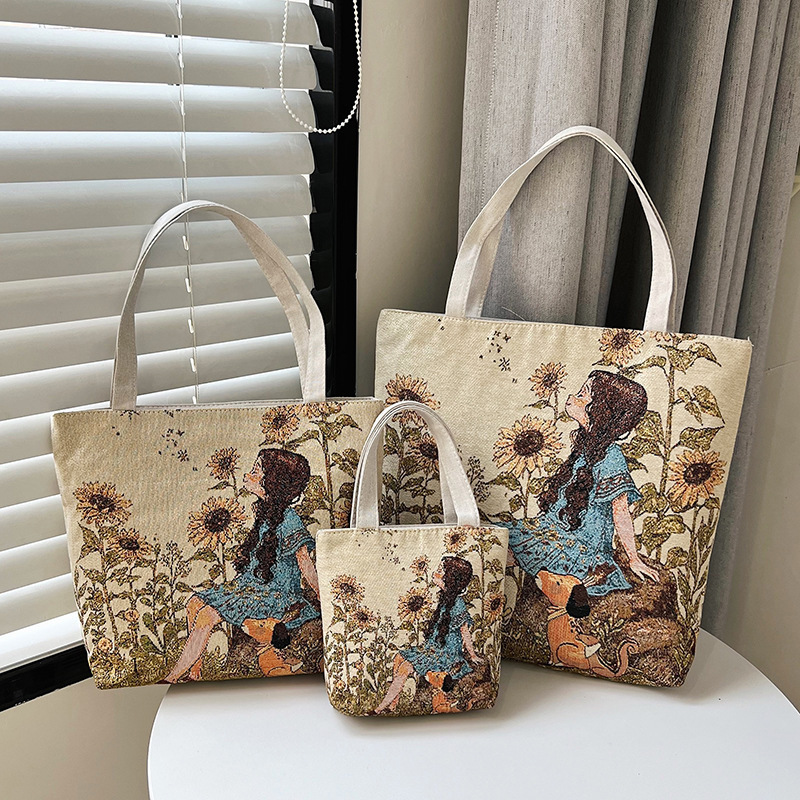 2025新款双面金丝刺绣布包