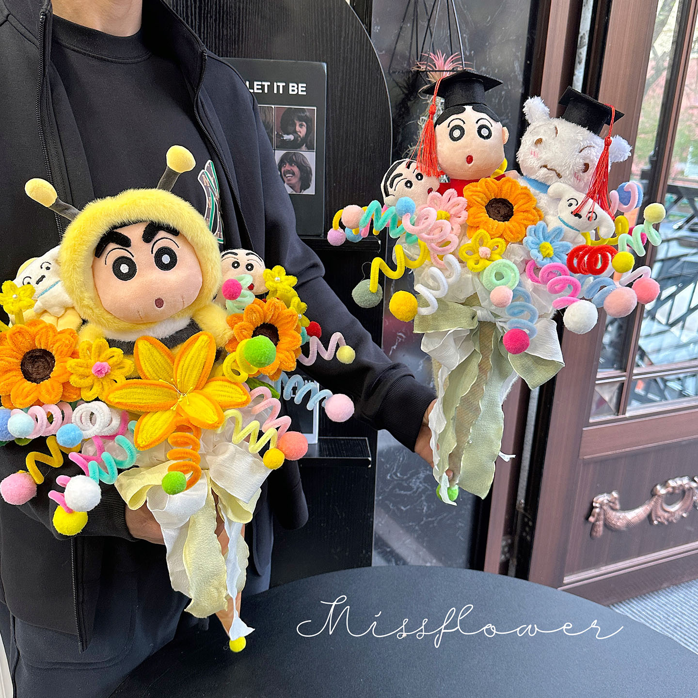 蜡笔小新花束生日礼物毕业拍照