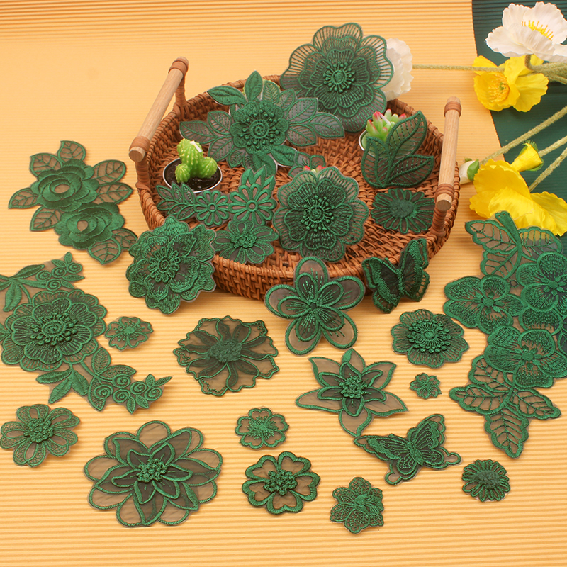 other布贴自粘墨绿色衣服裙子贴花