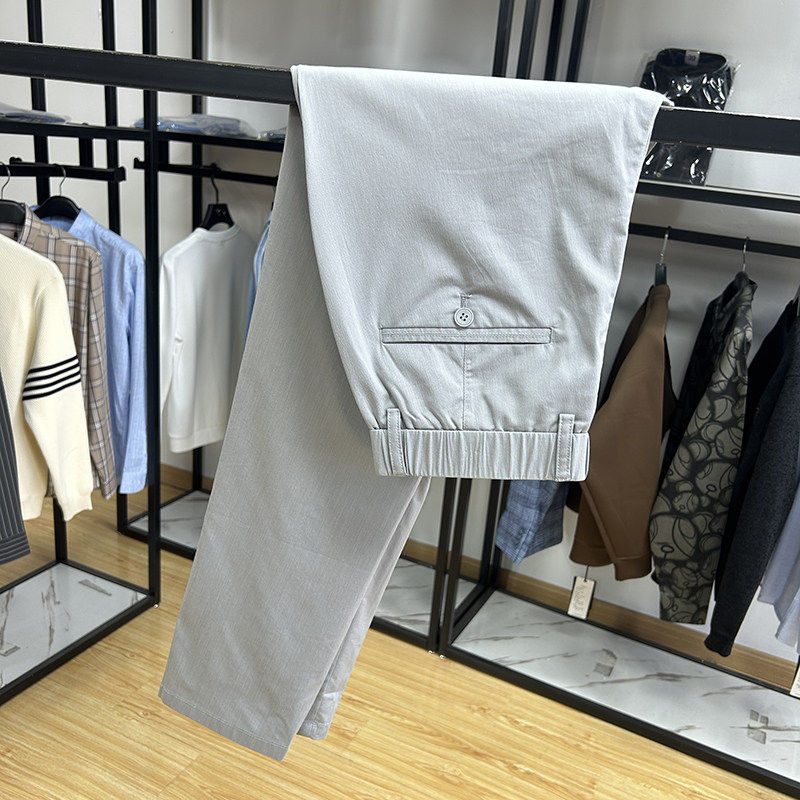 含莫代尔纤维清爽浅色系休闲裤春夏季薄款男士简约时尚修身九分裤,男装,休闲裤,淘宝优惠券,粉丝福利购,淘宝优惠卷