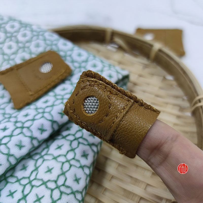 羊皮护指套 刺绣刺子绣 布艺手作diy护手工具 拔针指套 指尖 顶针