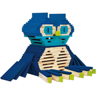 mideer弥鹿阿基米德积木建筑男女骨牌幼儿益智拼搭儿童玩具礼物