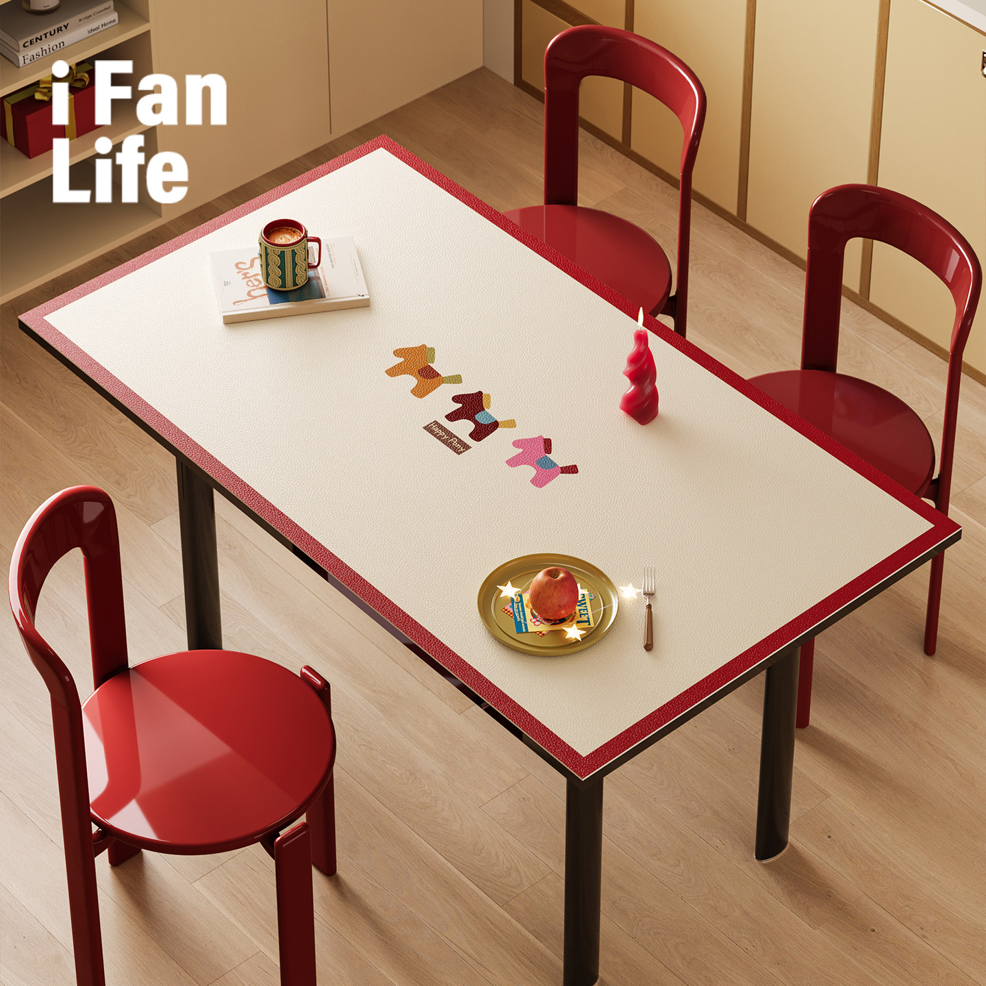2026新款小马集餐桌垫电视柜茶几桌垫桌布防水防油免洗台面保护垫,居家布艺,桌布,淘宝优惠券,粉丝福利购,淘宝优惠卷