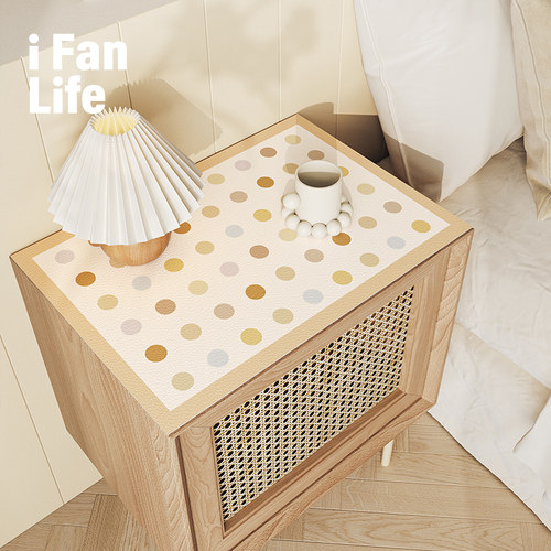 柜垫范店pvc免洗皮革卡通圆点