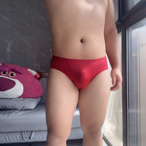 男士丝光冰丝7A抑菌三角内裤低腰