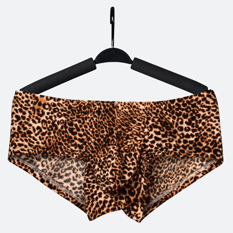 內依酷豹纹小平角内裤性感透气