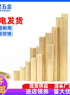 双通圆形滚花铜柱安防监控铜柱摄像机螺丝柱圆型螺柱主板电路板M2