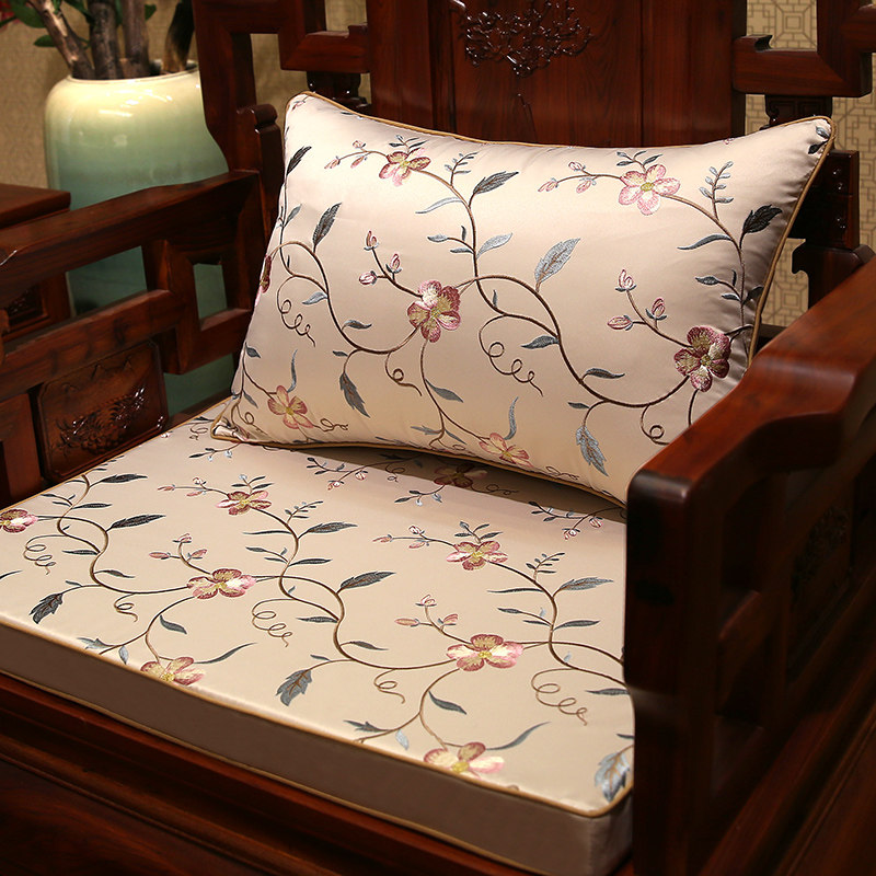 红木沙发坐垫新中式圈椅罗汉床古典沙发椅垫加厚海绵座靠垫定做套