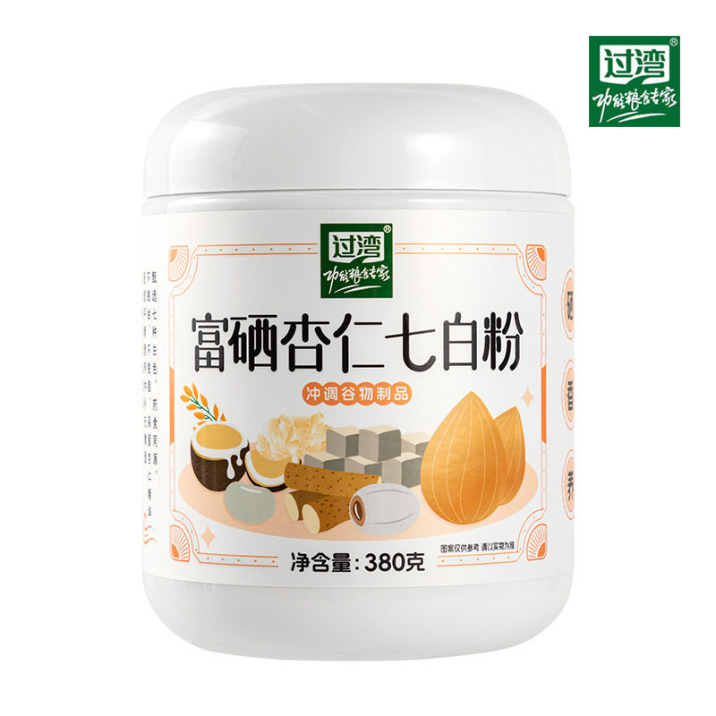 过湾富硒杏仁七白粉380g*3罐健康优选营养低温烘焙无添加蔗糖,咖啡/麦片/冲饮,代餐粉,淘宝优惠券,粉丝福利购,淘宝优惠卷