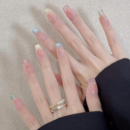 春夏彩色猫眼美甲显白2025年新款穿戴甲纯手工高级感短款定制