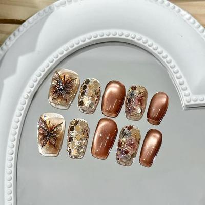 小香风蝴蝶结纯手工穿戴甲