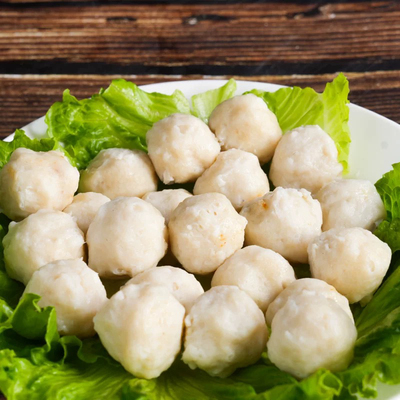 2件包邮 广东潮汕特产汕尾海丰特色小吃美食手工墨鱼丸新鲜火锅丸