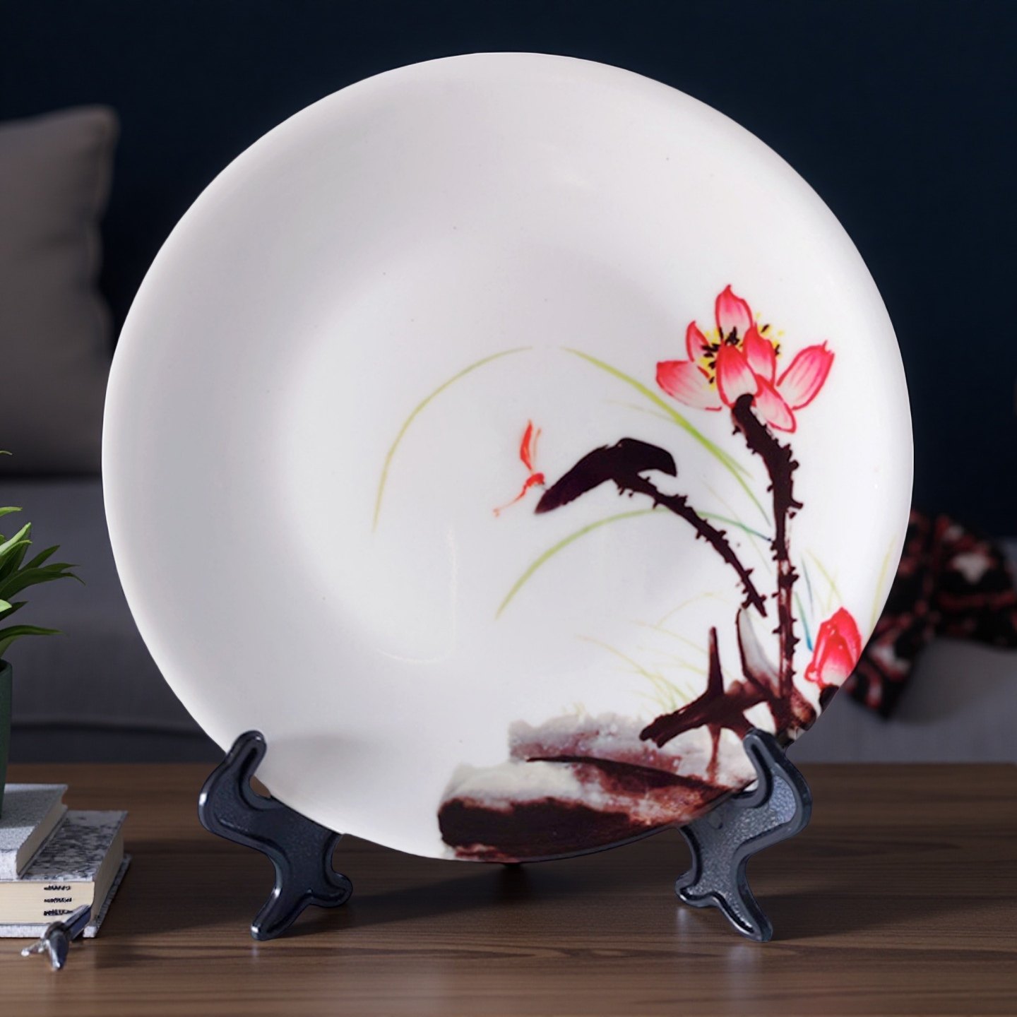 陶瓷摆盘客厅书房桌面摆台宋代美学摆件乔迁礼物电视柜玄关小摆件,家居饰品,桌面摆件,淘宝优惠券,粉丝福利购,淘宝优惠卷