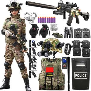 儿童特种兵玩具枪套装男童仿真户外训练特警衣服长短袖生日礼物
