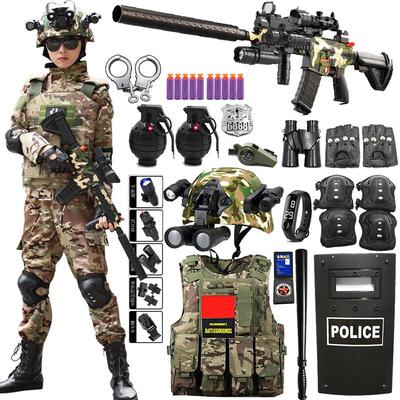 儿童特种兵玩具枪套装男童仿真户外训练特警衣服长短袖生日礼物