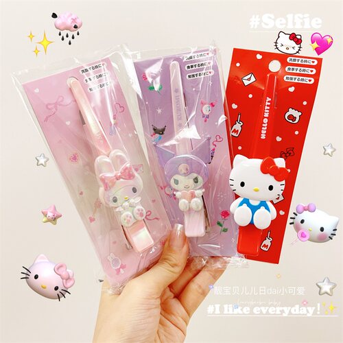 部分现货~日本三丽鸥hellokitty侧边发夹刘海夹一字夹明星同款